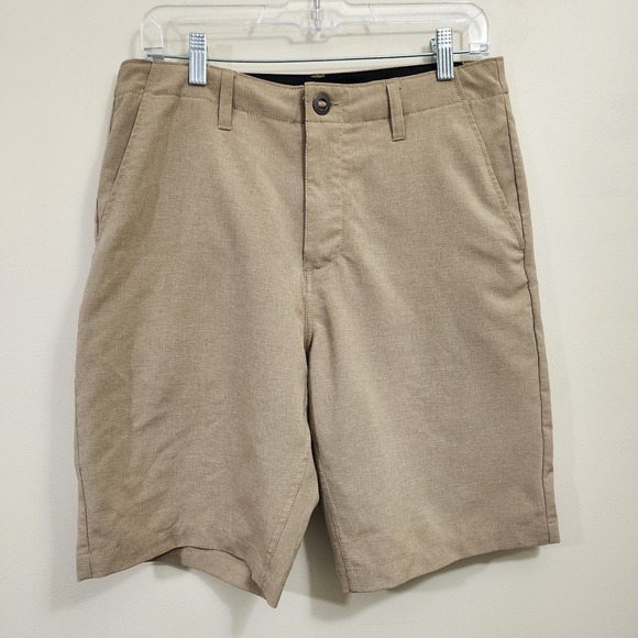 Volcom frikin cross shred static hybrid shorts in dark khaki men's size 30 - Picture 1 of 10